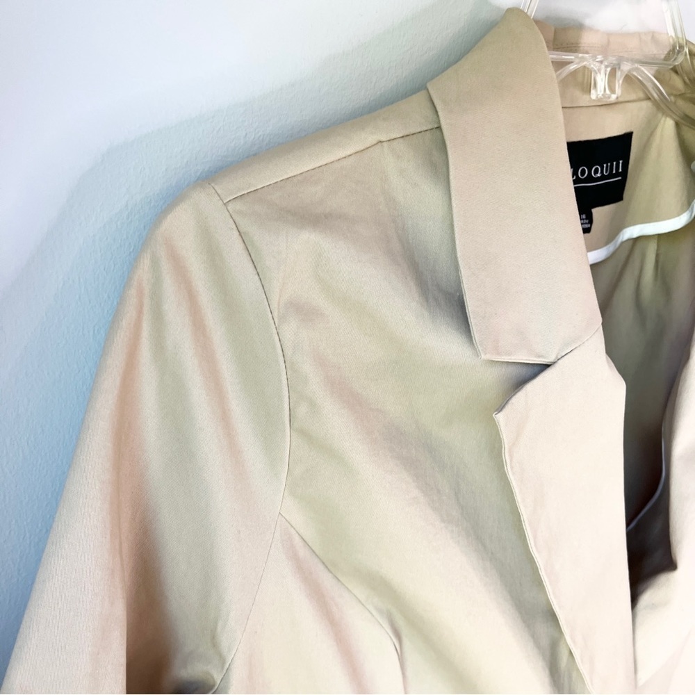 ELOQUII Tan Plus Size Crop Blazer - Picture 3 of 9